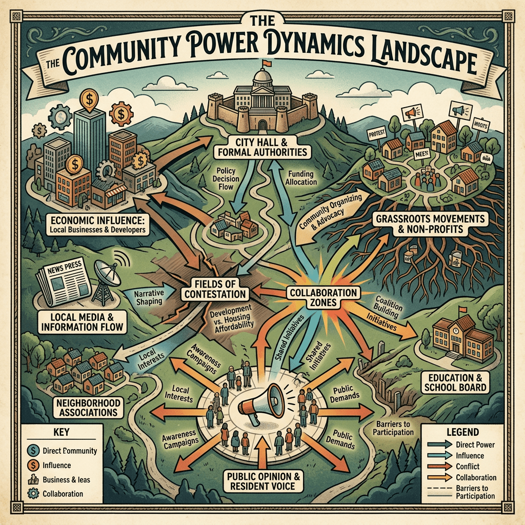 Map of community power dynamics landscape